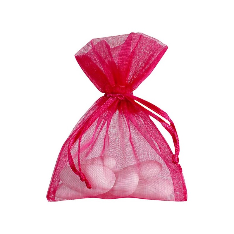 Sachet Organdi uni Fuchsia (Sachet de 10 pièces)