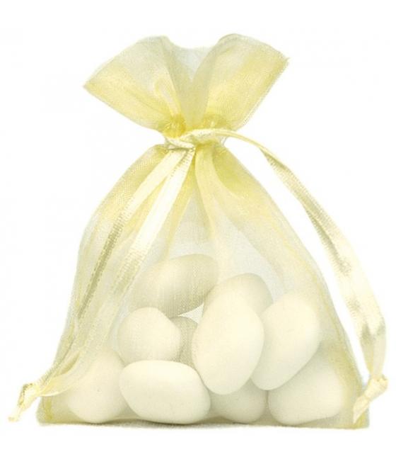 Sachet Organdi uni Jaune pâle (Sachet de 10 pièces)