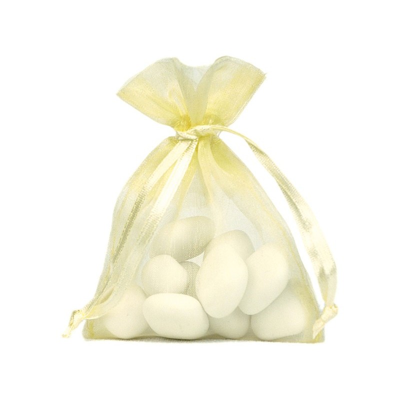 Sachet Organdi uni Jaune pâle (Sachet de 10 pièces)