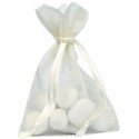 Sachet Organdi uni Ivoire (Sachet de 10 pièces)