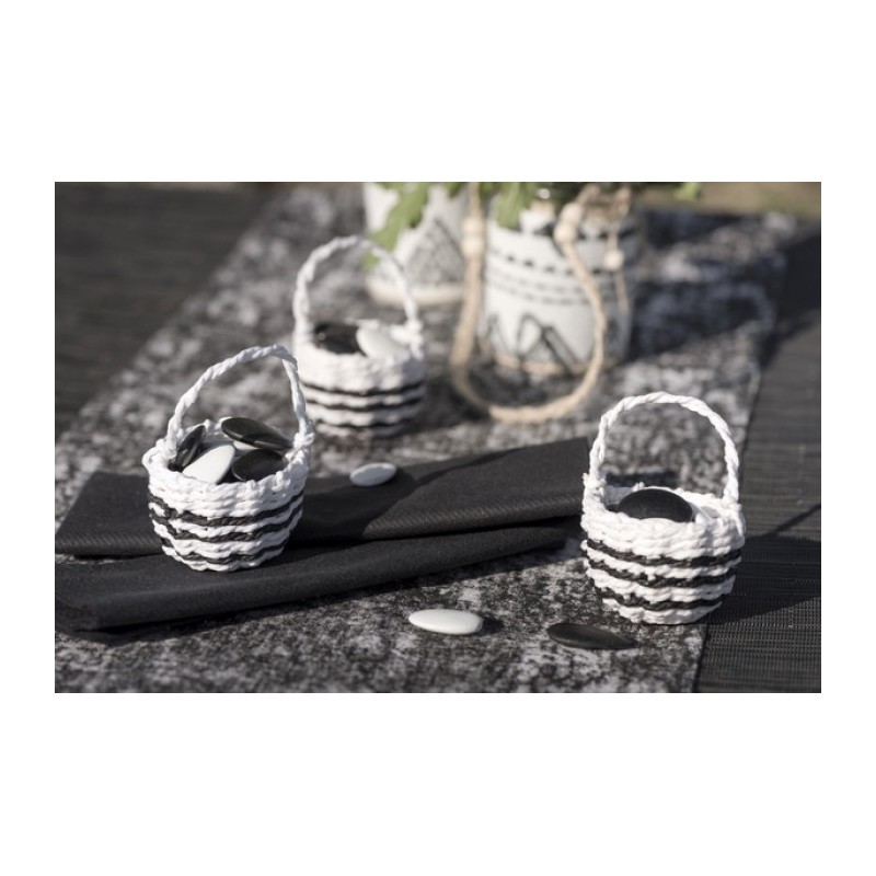Petit panier Ethnique Blanc