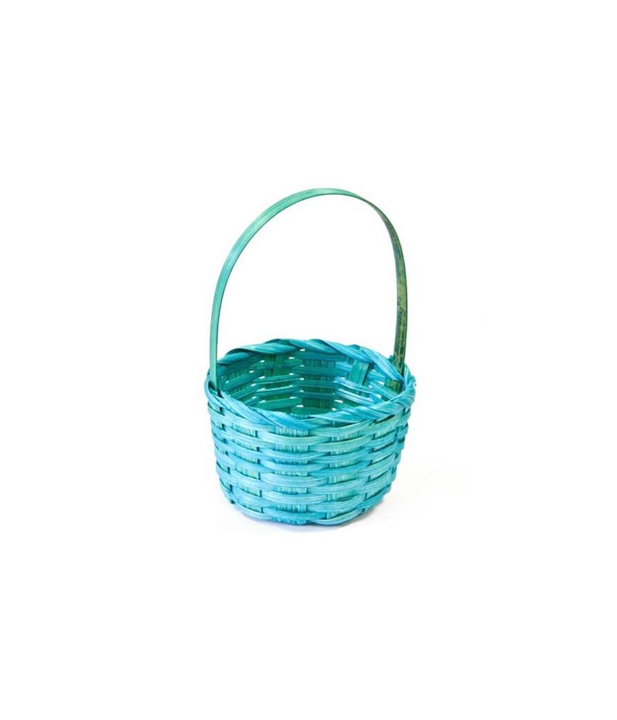 Petit panier osier Turquoise 