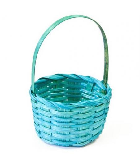 Petit panier osier Turquoise 