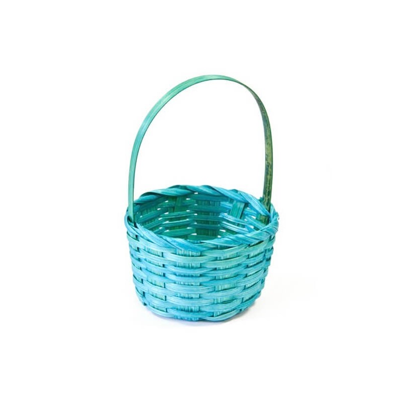 Petit panier osier Turquoise 