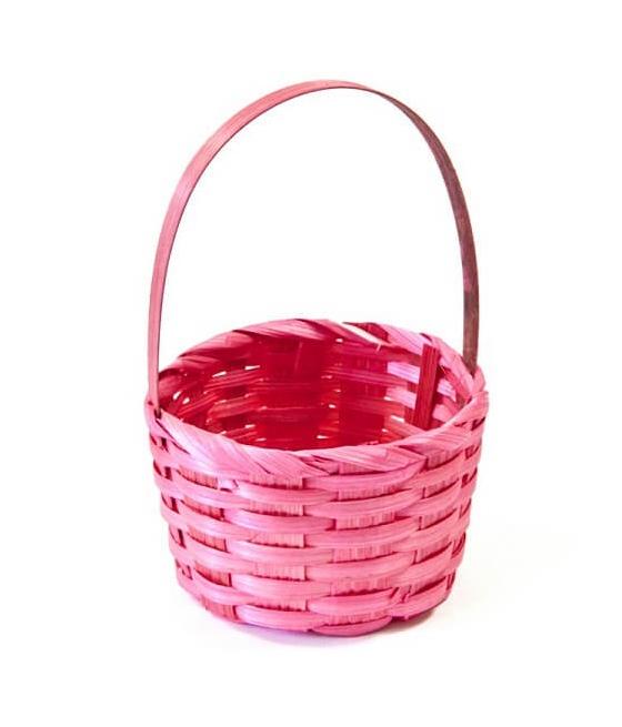 Petit panier osier fushia