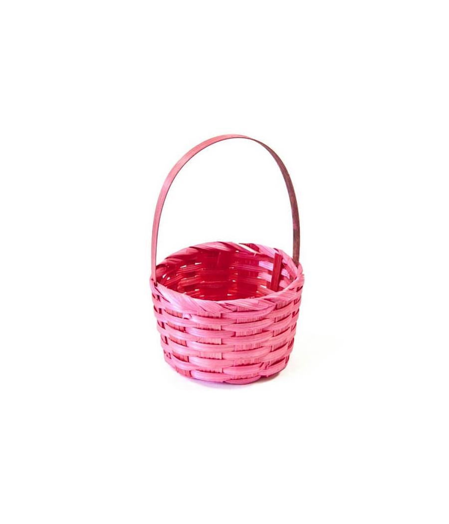 Petit panier osier fushia
