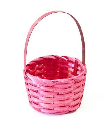 Petit panier osier fushia