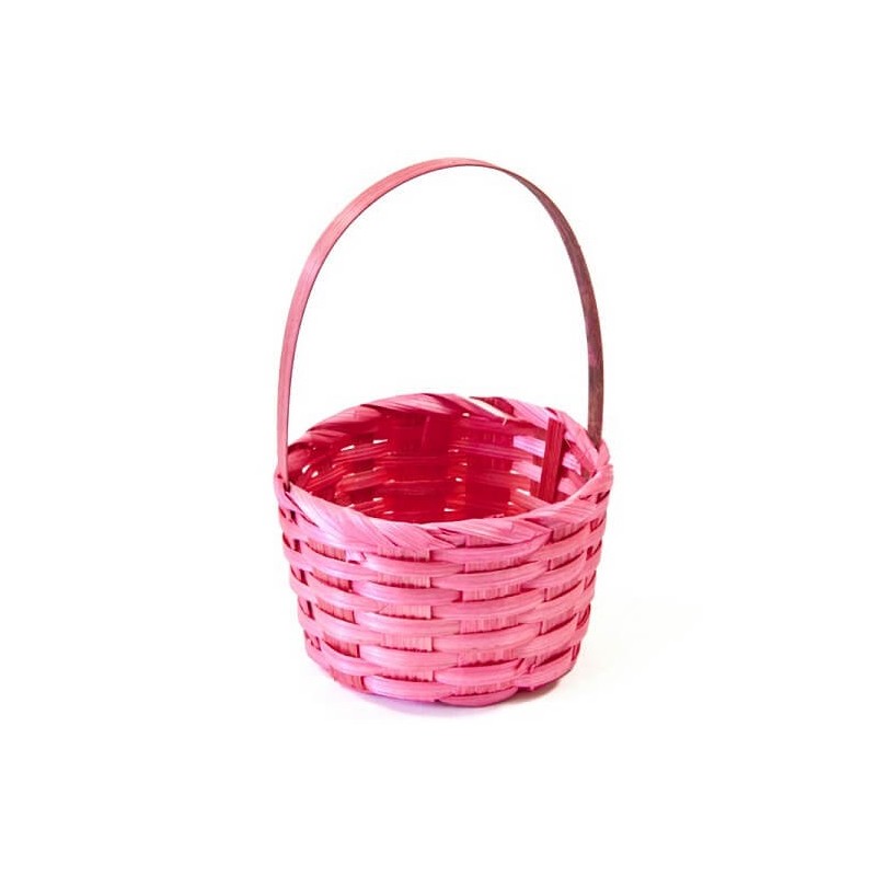 Petit panier osier fushia