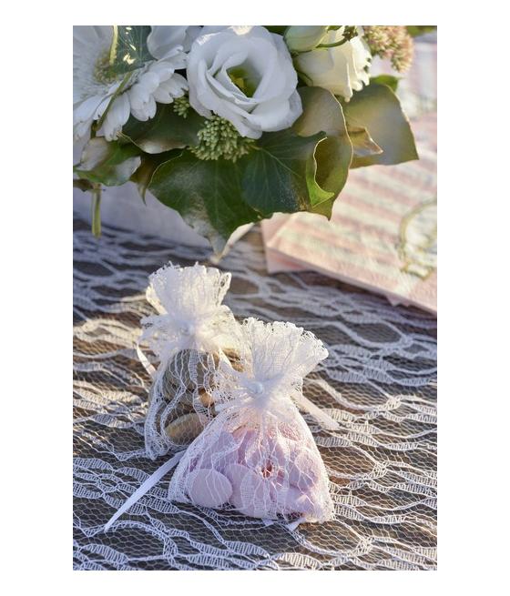 Sachet dentelle Blanc Sachet de  piees 