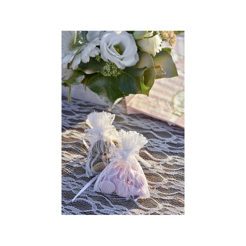 Sachet dentelle Blanc Sachet de  piees 