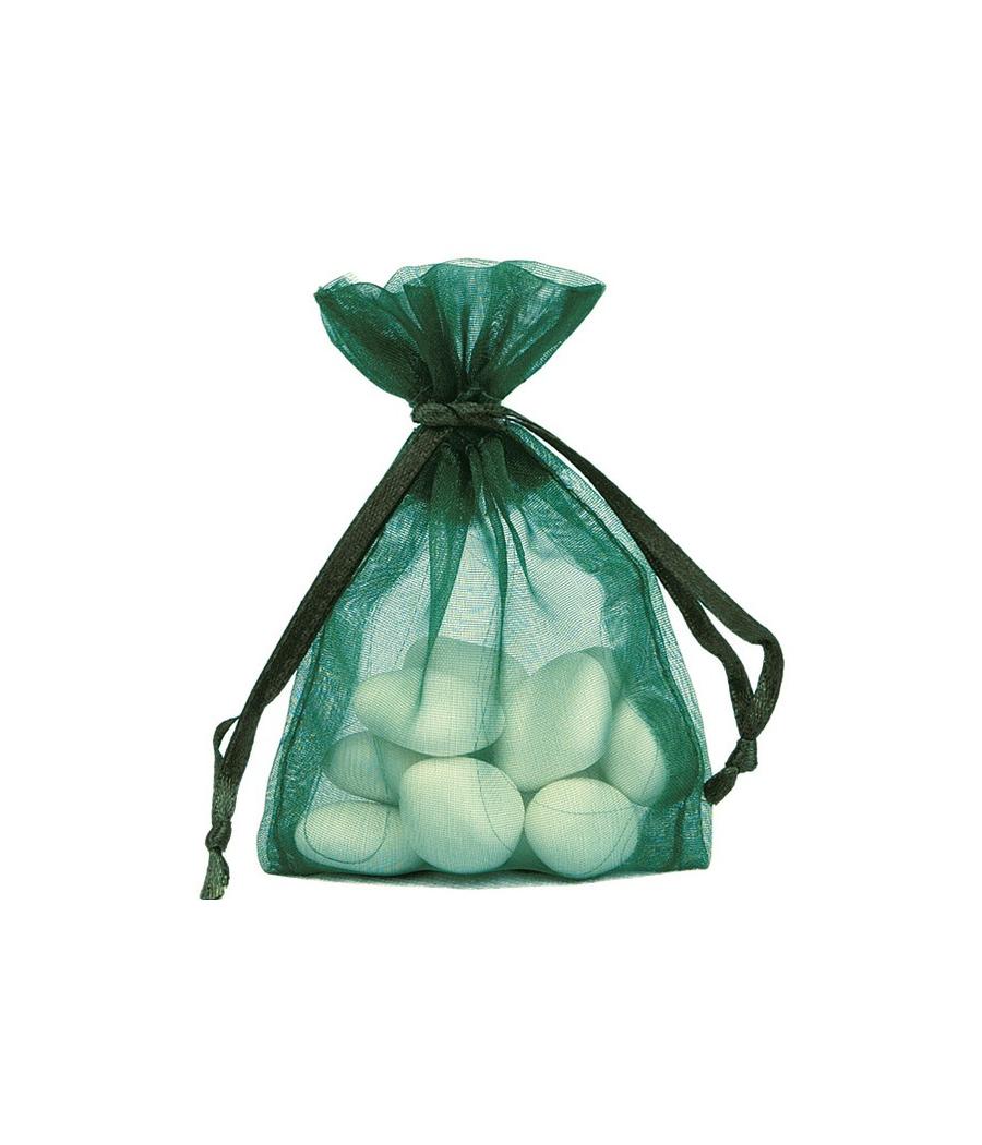 Sachet Organdi uni Vert sapin (Sachet de 10 pièces)