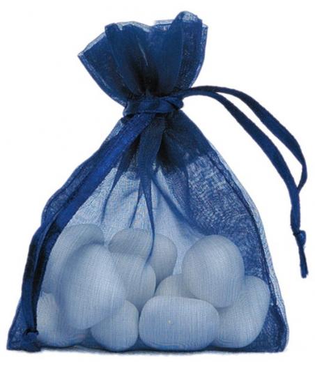 Sachet Organdi uni Marine (Sachet de 10 pièces)