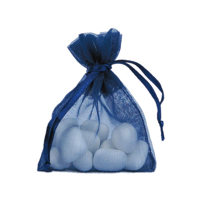 Sachet Organdi uni Marine (Sachet de 10 pièces)