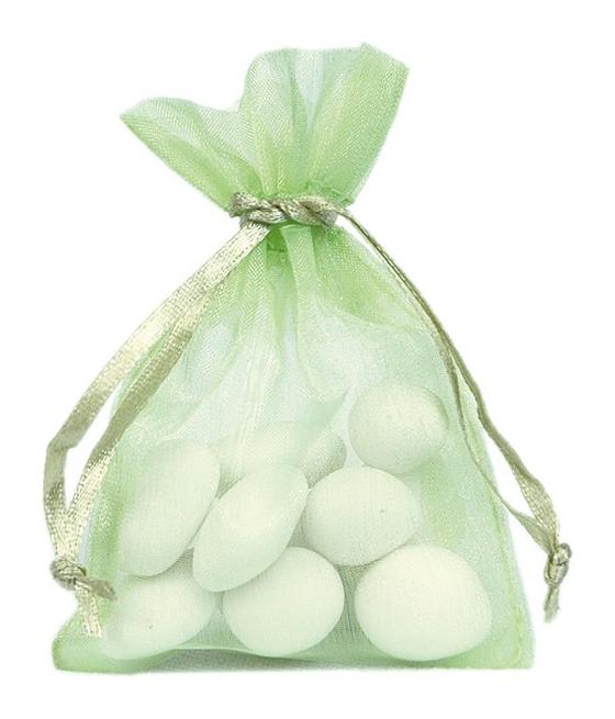 Sachet Organdi uni Vert (Sachet de 10 pièces)