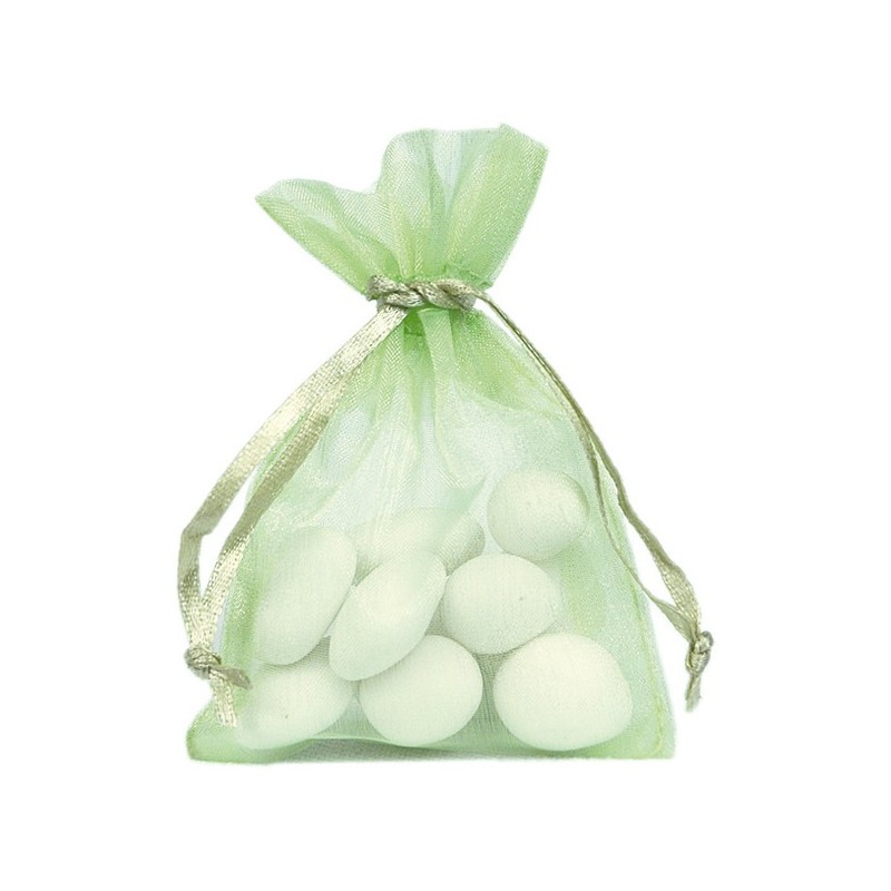 Sachet Organdi uni Vert (Sachet de 10 pièces)