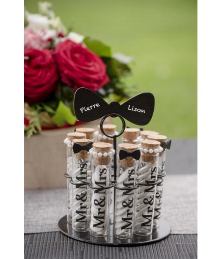 Eprouvette Mr & Mrs Transparent Sachet de  piees 