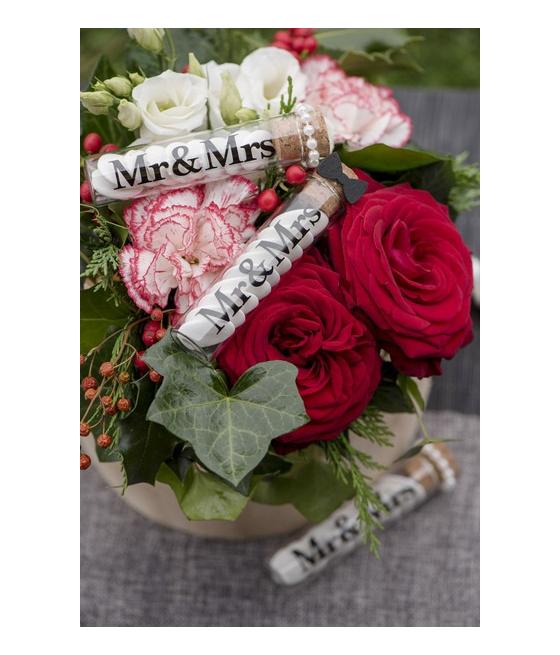 Eprouvette Mr & Mrs Transparent (Sachet de 4 pièces)