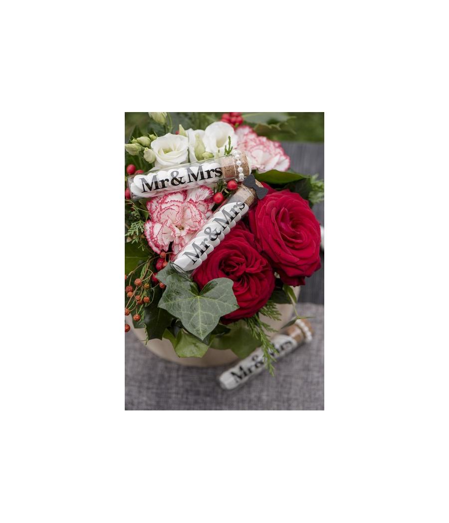Eprouvette Mr & Mrs Transparent (Sachet de 4 pièces)