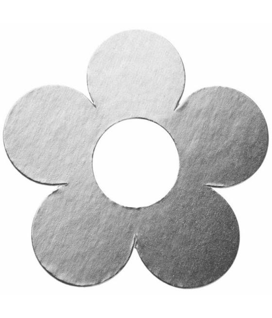 Marque-place fleur metallise Argent Sachet de  piees 