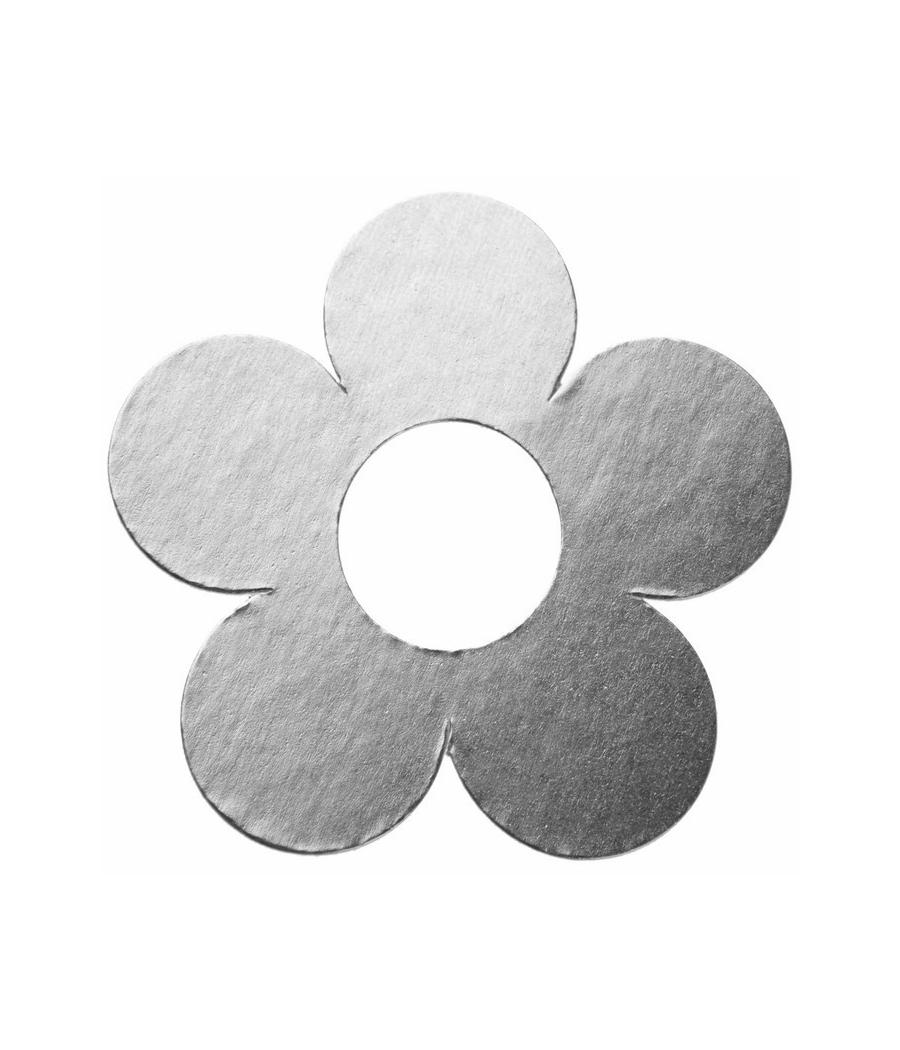 Marque-place fleur metallise Argent Sachet de  piees 