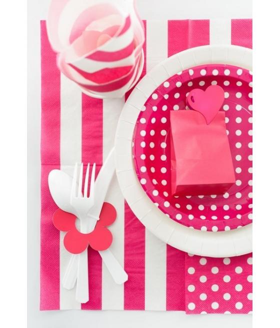 Marque-place fleur Rouge Sachet de  piees 