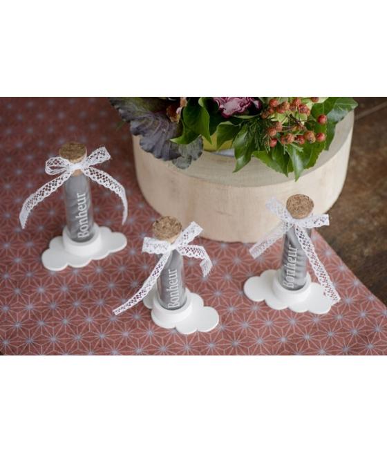 Support éprouvette nuage Blanc (Sachet de 2 pièces)