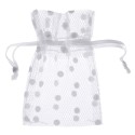 Sachet tulle pois blanc Blanc (Sachet de 6 pièces)