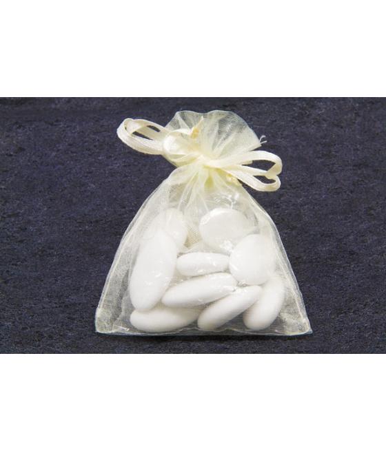 10sacs organza ivoire