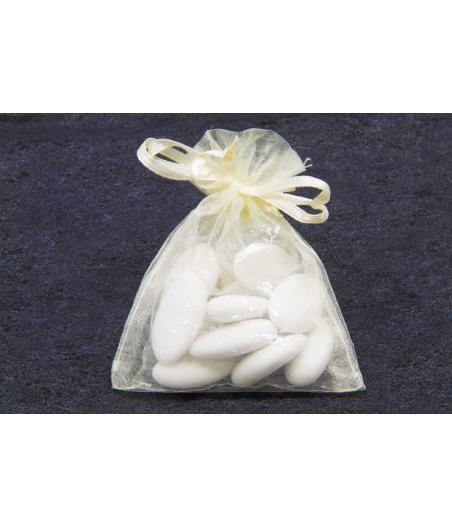 10sacs organza ivoire