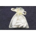 10sacs organza ivoire