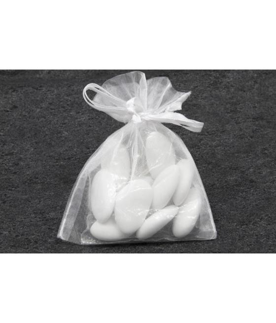 10 Sachet organza blanc