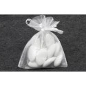 10 Sachet organza blanc