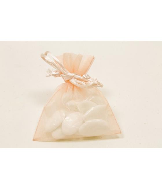 10 sachets organza Pêche