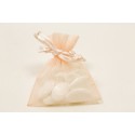 10 sachets organza Pêche