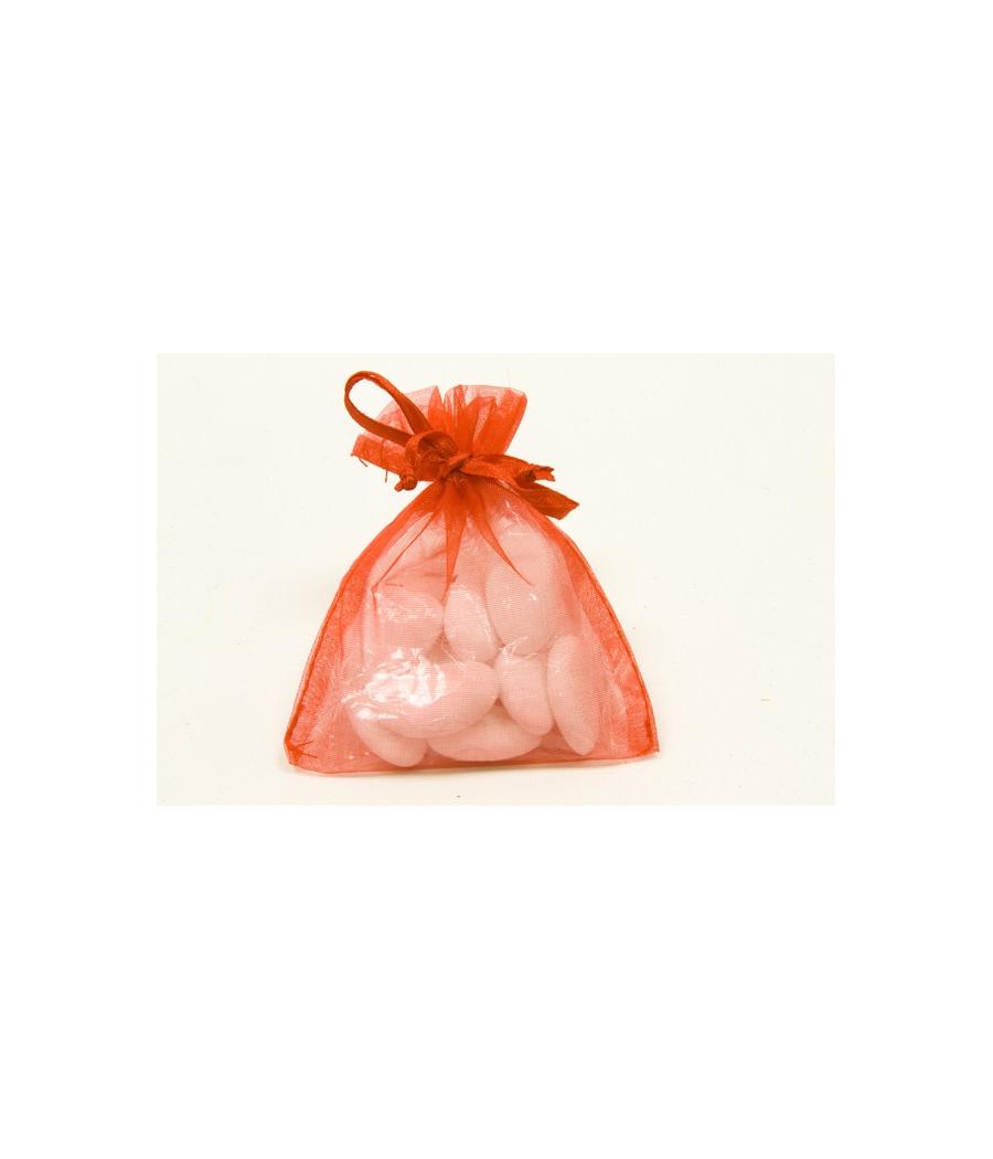 10 sachets organza rouge