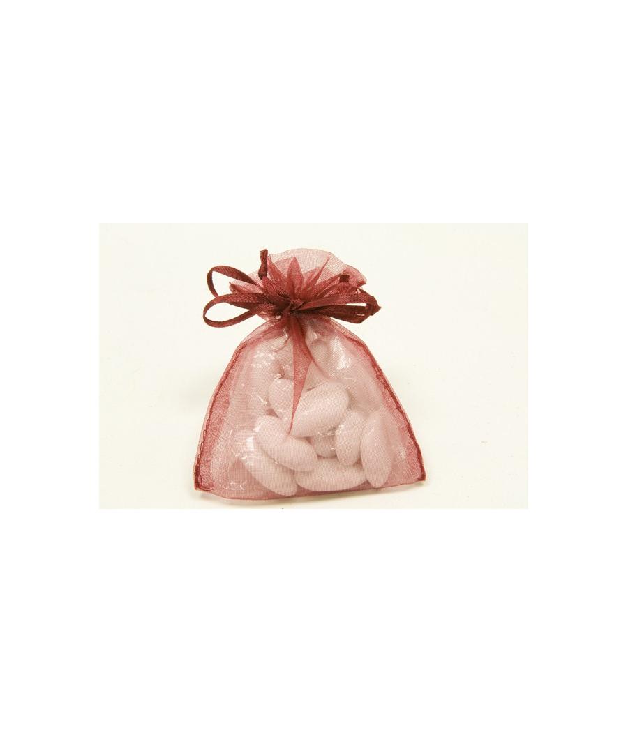 sachets organza bordeaux 