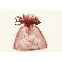  sachets organza bordeaux 