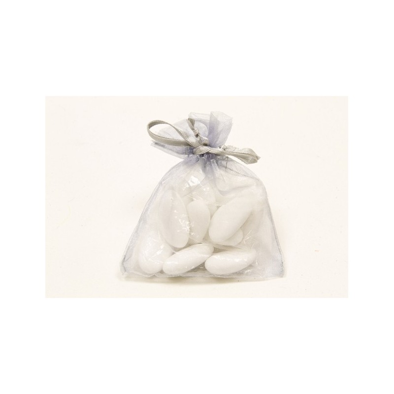  sachets en organza Gris 