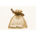 10 sachets organza Marron