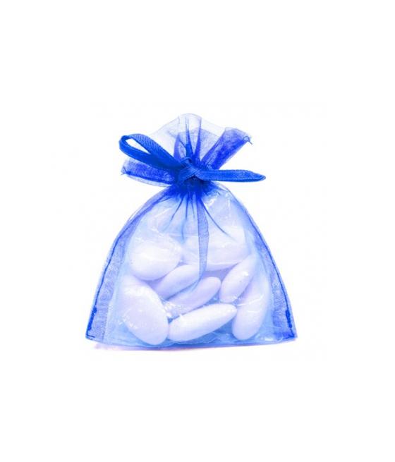 10 Sachets organza Bleu roi