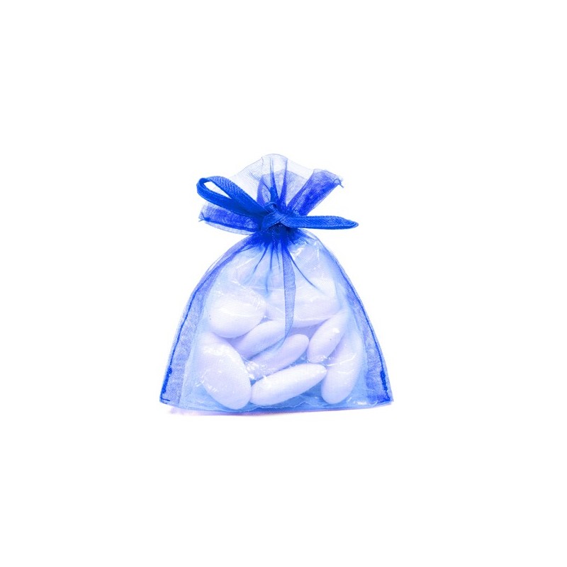 10 Sachets organza Bleu roi
