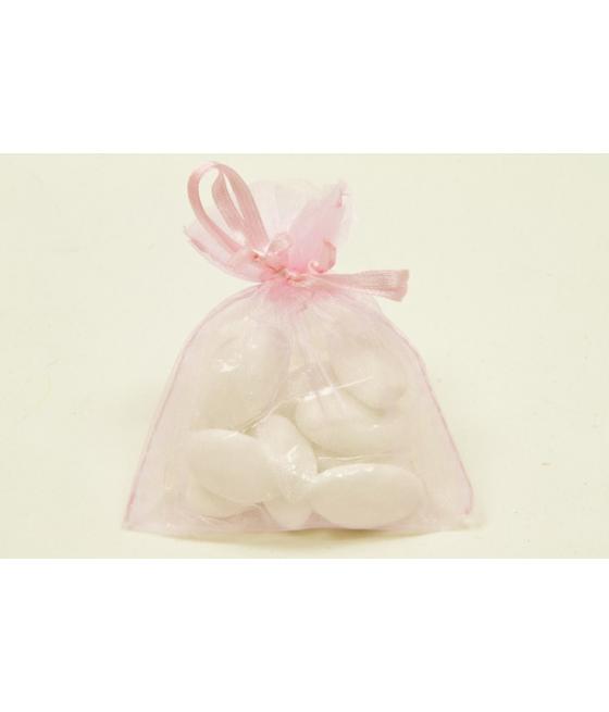 10 sachets organza rose