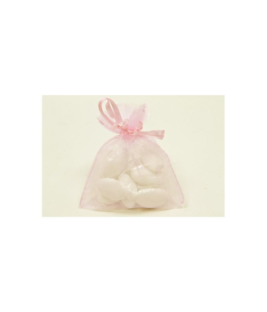 10 sachets organza rose