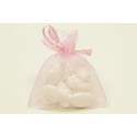 10 sachets organza rose