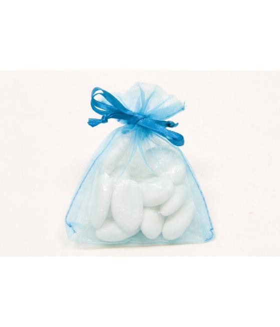  sachets organza Turquoise 