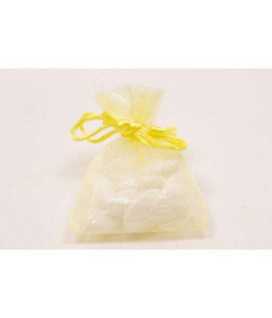 10 sachets organza jaune