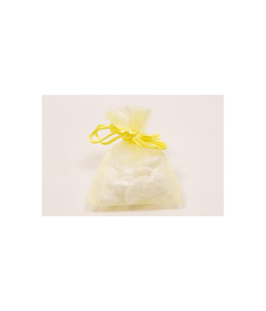 10 sachets organza jaune