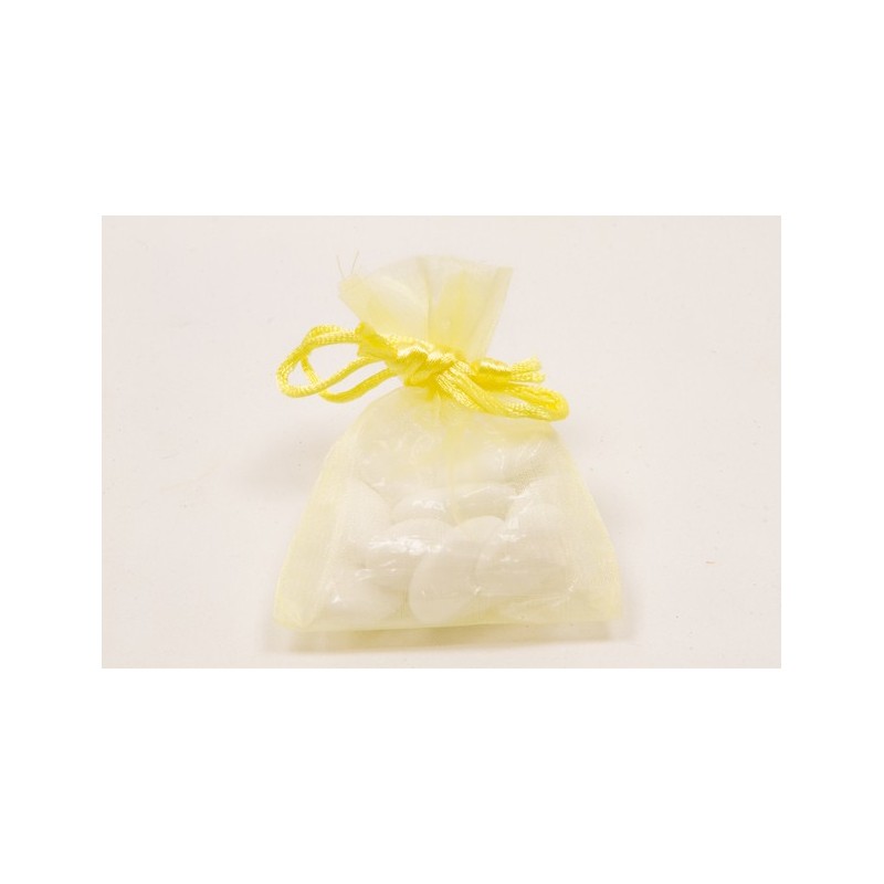 10 sachets organza jaune