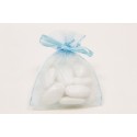 10 sachets organza ciel