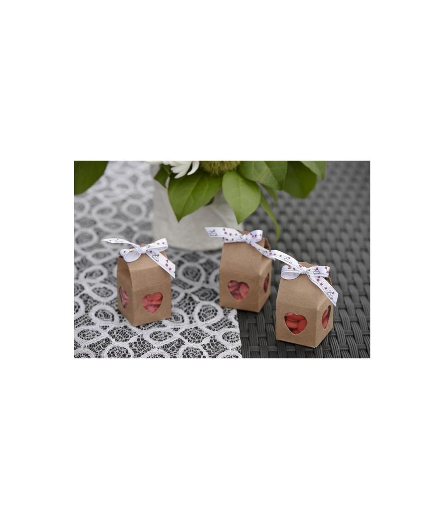 Boîte coeur Kraft (Sachet de 4 pièces)